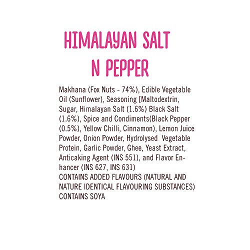 MOM - MEAL OF THE MOMENT Himalayan Salt N Pepper Makhana  (Pack of 3, 60g Each)