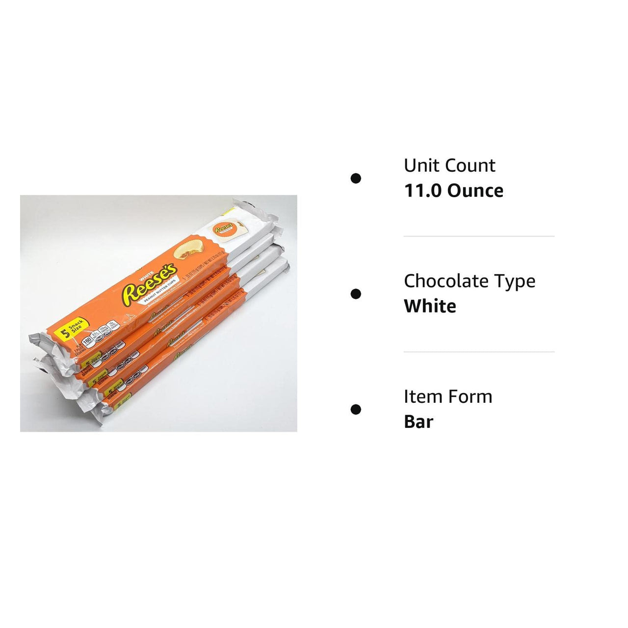 White Reese's  Peanut Butter Cups 2.75Oz x 4 pack