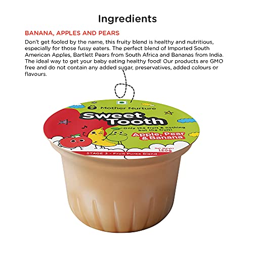 Sweet Tooth + Fruitalicious + Funny Fruits (Combo Pack) for Stage 3 - Baby Food | Mother Nurture