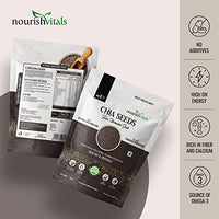 NourishVitals Chia Raw Unroasted Seeds, 200g - 100% Natural, No Added Preservatives, High Fiber, High Protein, Source of Omega-3