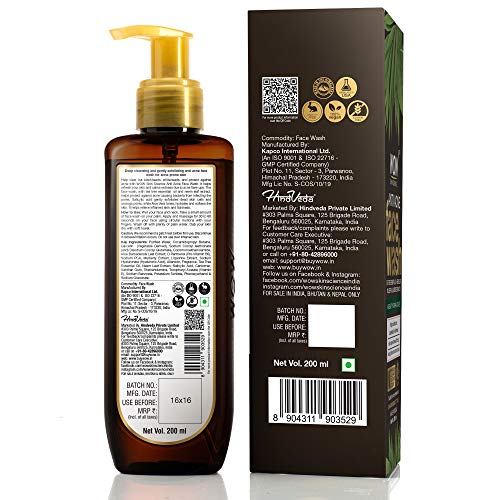 WOW Skin Science Anti Acne Face Wash - Oil Free - No Parabens, Sulphate, Silicones & Color (200mL)