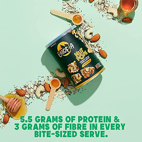 Eatopia Nut Pops Crunchy Nuts & Seeds Cluster - Pure Honey 100% Natural & Healthy Snacks - 100gms