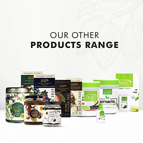 ZEVIC 70% Dark Belgian Sugar Free Chocolate | Vegan & Keto Friendly | Natural Stevia Plant Sweetened | Gluten Free - 96g