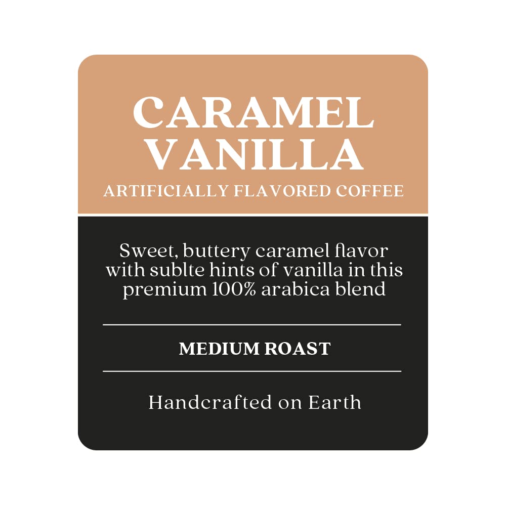Copper Moon Single Serve Coffee Pods for Keurig K-Cup Brewers, Medium Roast, Caramel Vanilla Blend, 12 Count