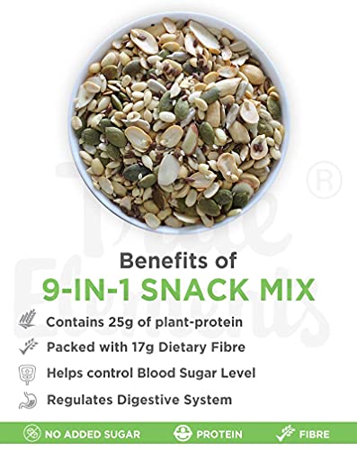 True Elements 9 in 1 Snack Mix 125g - Mixed Seeds | Nuts and Seeds | Diet Snacks | Seeds for Eating | Roasted Seeds