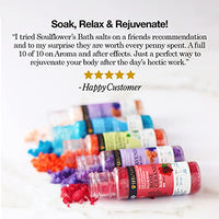 Soulflower Bath Salt Special Pack of 5 (20g Each) - Lavender, Himalayan Pink, Rose Geranium, Jasmine & Ocean Blue