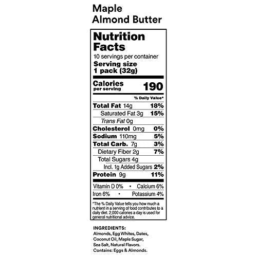 RX Nut Butter Almond Butter, Maple, Delicious Flavor, 11.3oz Box (10 Count)