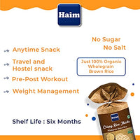 HAIM Organic wholegrain Brown Rice Cakes (All Natural, Unsalted) Pack of 1