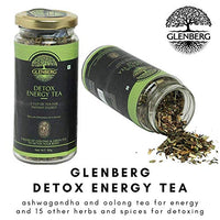 Glenberg Detox Energy Tea | Green Tea for Instant Energy with Ashwagandha and Mint | 50 Gm, 25 Cups