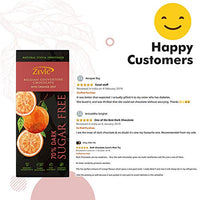 ZEVIC 70% Belgian Sugar Free Dark Keto Chocolate with Orange Zest | Keto & Diabetic Friendly | High in Antioxidants & Vitamin C | Sweetened with Stevia, 40g