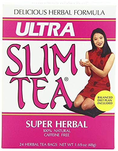Ultra Slim Tea, Super Herbal, Tea Bags, 24 Count (Pack of 4)