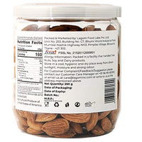 Lagom Gourmet Roasted & Salted California Almonds (Badam), 250g | Lightly Salted | Dry Roasted | Roasted To Perfection | No Preservatives | No Artificial Flavors | Gluten Free | Vegan | Non GMO | Nuts Dry Fruits