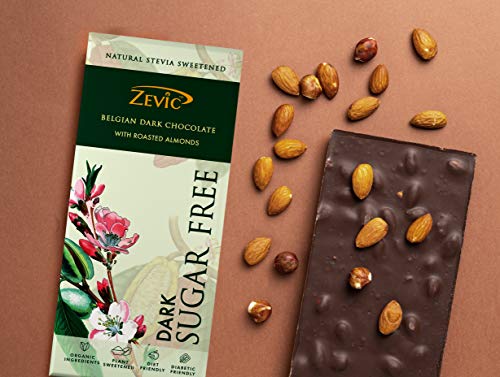 Zevic Sugar Free Roasted Almonds with Stevia, 40 gm