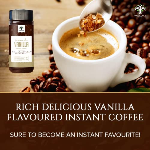Vanalaya French Vanilla Instant Coffee With Rich Aroma & Taste Zero Sugar & Low Calorie 50gm
