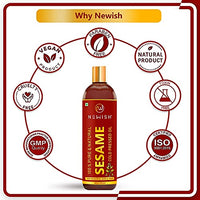 Newish® Cold Pressed Sesame oil for Hair, Skin and Massage (Til Ka Tel / Til Oil) 200ml - 2