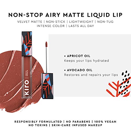 Kiro Non-Stop Airy Matte Liquid Lip - Lipstick, Berry Eclipse, 5 ml