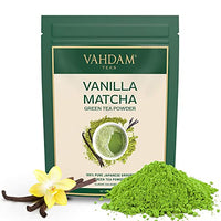 VAHDAM, Vanilla Matcha Green Tea Powder - 100% Certified Japanese Matcha from Uji-Kyoto | Delicious Powerful Superfood - 137x Anti-Oxidants (50 Gram)
