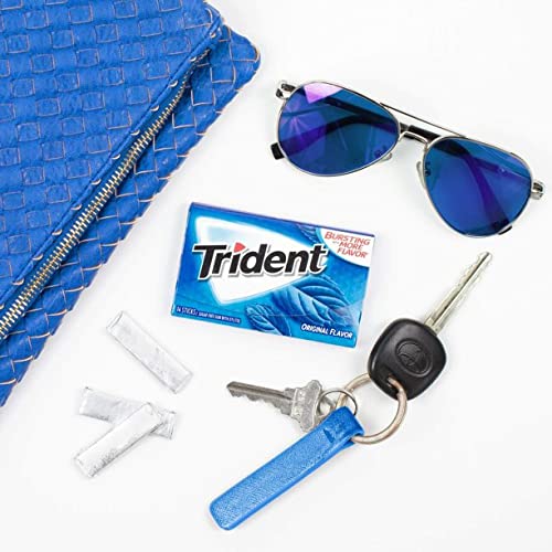 Trident Original Flavor Sugar Free Chewing Gum, 14 Sticks, Blue, 26 g (Pack of 14)