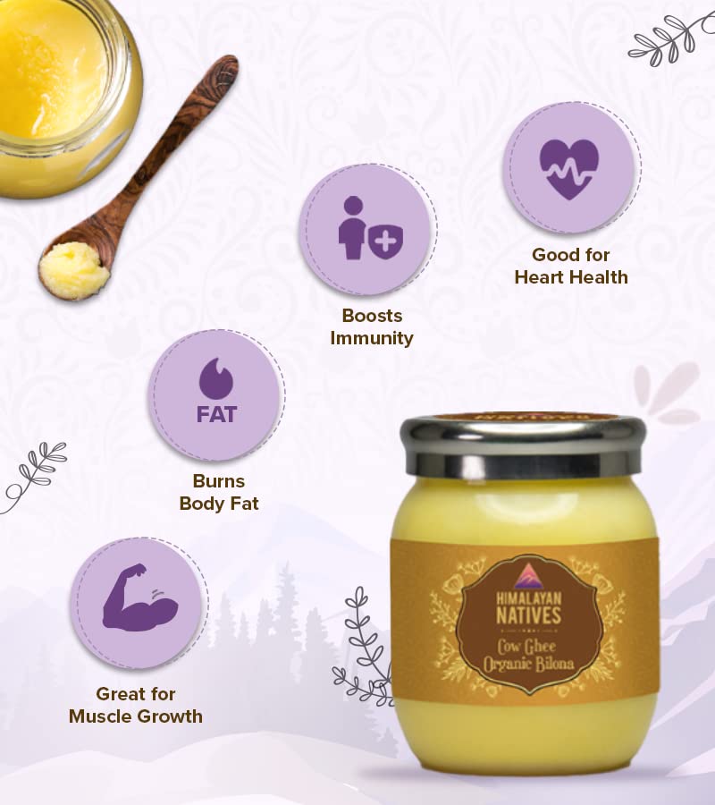 Himalayan Natives Organic Bilona Cow Ghee | 100% Natural Organic Cow Ghee |100% Pure Natural Organic Cow Ghee | Organic Cow Ghee | Quality Cow Ghee 250 ml