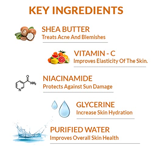 Kelaya Vitamin C Face Cream For Glowing And Radiant Skin Both Women & Men | Vitamin C Cream For Skin Whitening, Brightening And Pigmentation Blended With Vitamin C, Vitamin E, Niacinamide | Vit C Cream for Dry & Oily Skin -50g