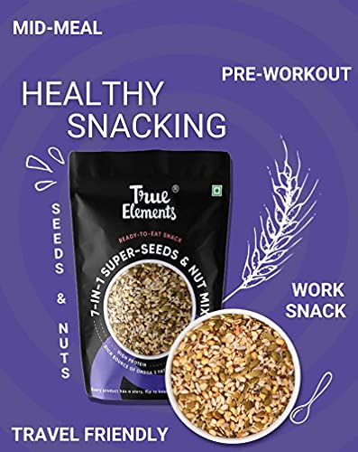 True Elements 7 in 1 Seeds and Nut Mix 125g - Seeds for Eating | Roasted Seeds | Mix Seeds for Weight Loss