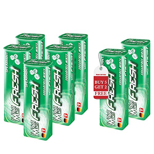 Impact Products Mints Fresh Spearmint Sugar Free Mints Buy 5 Get 2 Free, 7 x 25 g with Buy 5 Get 2 Free