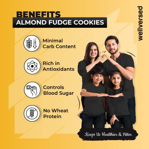 Ketofy - Almond Fudge Keto Cookies (2x200g) | Ultra Low Carb Almond Fudge Keto Cookies
