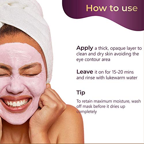 Pilgrim Anti Ageing Red Vine Face Pack & Mask Paste with Mulberry Extracts & Rosehip Oil for Glowing Skin, De-Tan, Dark Spots, Blackheads Removal, 100g