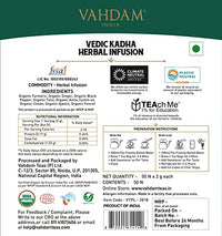 VAHDAM - Organic Ayurvedic Kadha Tea (50 Ayush Kadha Tea Bags) | Herbal Tea for Immunity | Grandma's  Kadha with Tulsi, Amla, Turmeric, Ginger, Black Pepper, Fennel, Cumin and Cloves