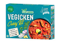 GoodDot Vegicken Curry Kit- Cruelty Free Vegan Mock Meat | Vegetarian & Vegan Friendly | Plant Based High Protein | with High Dietary Fiber and Zero Cholesterol | Come Taste The Future - (370 g)
