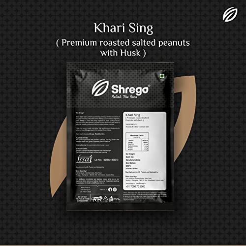 SHREGO Khari Sing Roasted Salted Peanut, Snack & Namkeen (360 Gm) (2X180G Vacuum Packed)