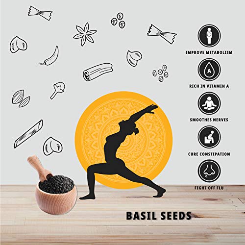 Organature Fresh and Natural Basil Seeds, Tukmariya Seeds, Sabja Seeds | Falooda Seeds use for Natural Weight Loss (400 Grams)