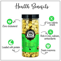 Wonderland Foods - Roasted & Flavoured Mint Chatpata Makhana (Foxnut) 100g Jar