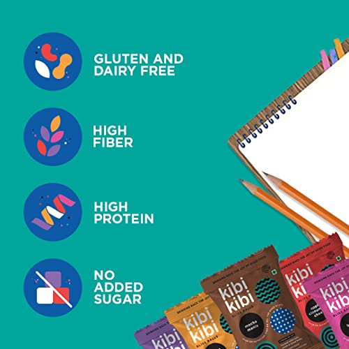 Kibi Kibi Bliss Balls Variety Box - Healthy Snack - Dates, Dried Fruit, Nuts & Seeds - Energy Balls - Khajoor Laddoo - No Added Sugar, Gluten Free & Dairy Free - Pack of 5 (5 x 30g)