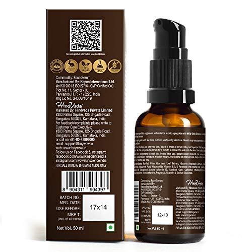 WOW Skin Science Anti Aging Night Face Serum - OIL FREE - Anti Wrinkle, Anti Dullness, Reviving - No Parabens, Silicones & Color - 50mL