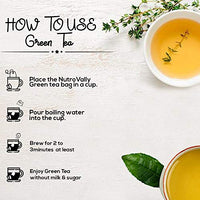 NutroVally green tea for weight loss & Build Immunity | premium tea leaf bags with active ingredients green tea ( green tea box ) - 25 Tea Bags