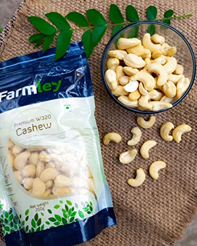 Farmley Premium W320 Cashew 250g, Raw Cashew