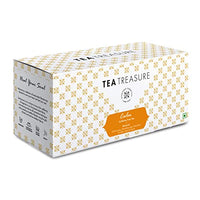 Tea Treasure Calm, Herbal Tisane Tea for Healthy Hair and Glowing Skin Detox Herbal Tea, 18 Pyramid Bags