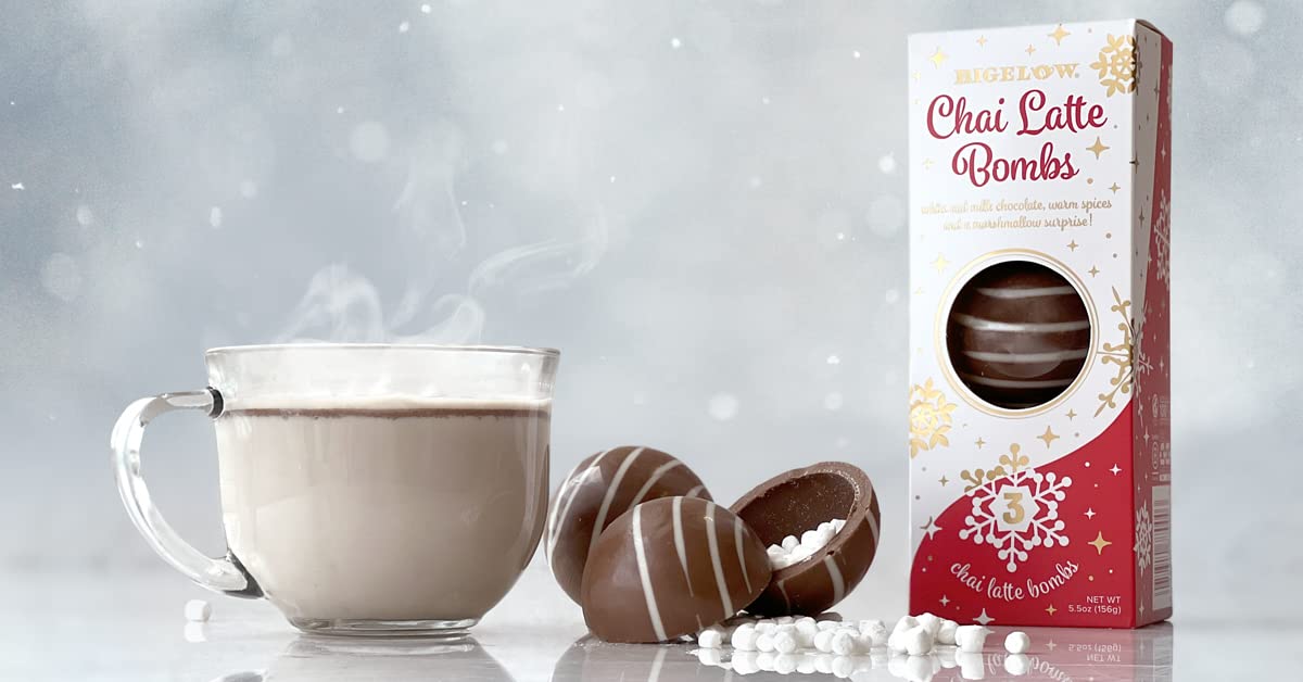 Bigelow Chai Latte Hot Chocolate Bombs, 3 Count