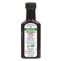 Watkins Organic Pure Vanilla Extract, with Madagascar Vanilla Beans, Non-GMO, Kosher, 2 oz. Bottle, 1-Pack