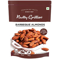 Nutty Gritties Barbeque Almonds (BBQ) - Healthy Party Snack, Dry Roasted, Non Fried, Zero Oil, Crunchy, Tasty - (Pack of 1), 200g