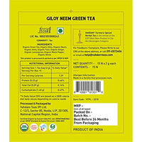 VAHDAM, Organic Giloy Neem Detox Green Tea Bags (15 TBs) | 100% Whole Leaf Green Tea for Weight Loss & Immunity | Detox Tea with HIGH ANTIOXIDANTS