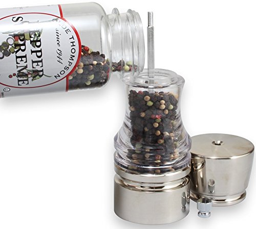 Olde Thompson Pepper Supreme, Whole Pepper Blend With White, Black, Pink, Green Peppercorns, Refill For Pepper Grinders, 7.2 oz
