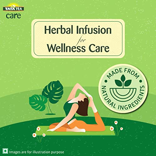 Tata Tea Care Cleanse| Goodness of Tulsi, Turmeric & Orange Peel | Herbal Infusion Green Tea | 25 Tea Bags