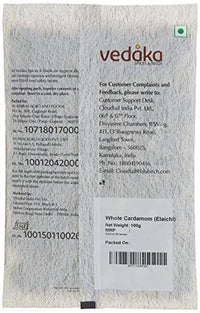 Vedaka Whole Cardamom (Elaichi), 100g