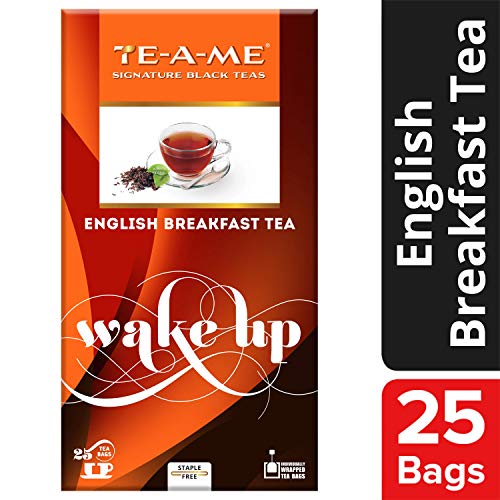 TE-A-ME Wake Up English Breakfast Black Tea, 25 Tea Bags | Premium Black Tea with Rich Flavour