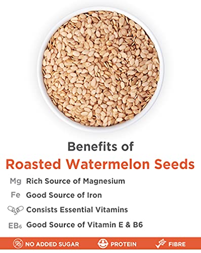True Elements Watermelon Seeds 125g - Iron Rich, Healthy Roasted Seeds, Seeds for Eating