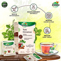 Zandu Tulsi Cinnamon Ayurvedic Infusion (Kadha), Natural Immunity Booster Herbal Tea, Full of Anti-oxidants - 25 Tea Bags