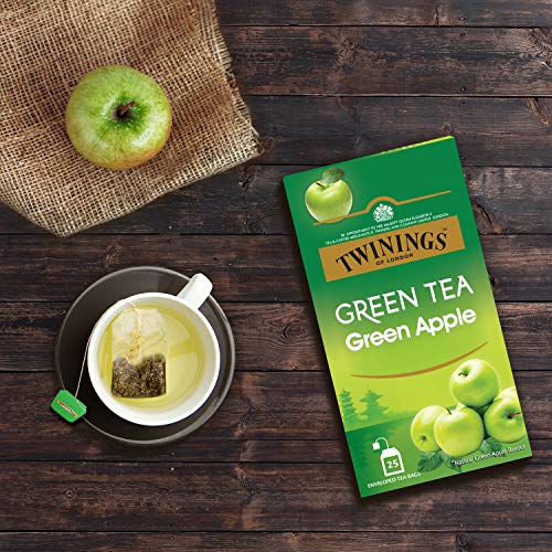 Twinings Green Tea Green Apple, 25 Teabags, Green Tea, Pure, Fruity & Indulgent