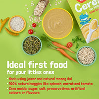 Slurrp Farm Mixed Veg – Moong Dal Khichdi with Real Vegetables Instant Cereal | Healthy Wholesome Food, 200g